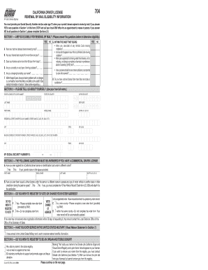 California Driver License Renewal by Mail Form