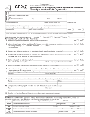 Pplication for Exemption from Corporation Franchise