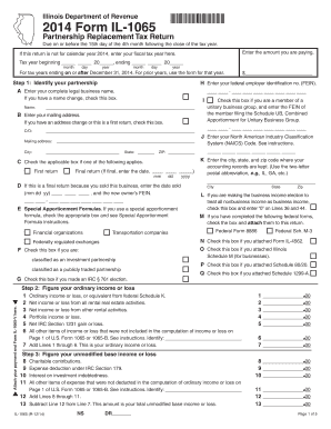 Illinois Partnership Replacement Tax Return