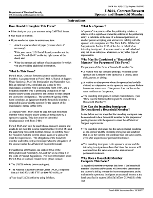 Form I-864A Contract Between Sponsor and Household Member