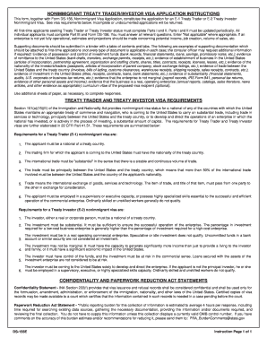 US Treaty Trader/Investor Visa Application