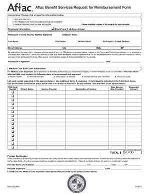 Aflac FSA Reimbursement Form