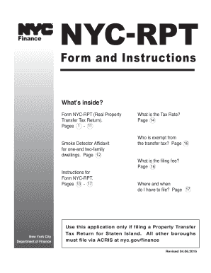 New York City Real Property Transfer Tax Return