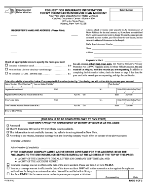 New York Request for Insurance Information