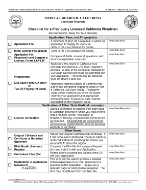 California Physician License Reapplication Form