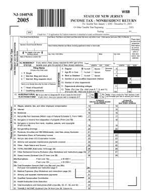 New Jersey Nonresident Income Tax Form