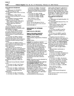 VA Form 10-10EZ Application for Health Benefits