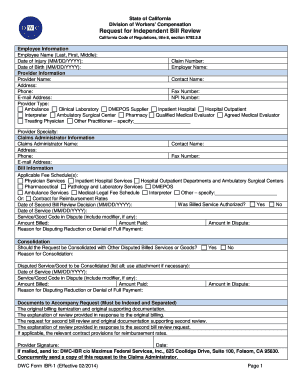 California Request for Independent Bill Review