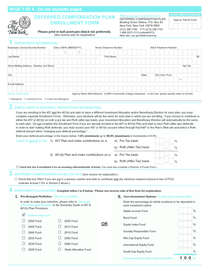 Deferred Compensation Plan Enrollment Form