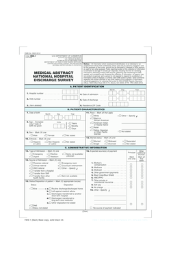 HDS-1 Medical Discharge Survey Form