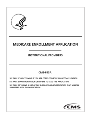 CMS-855A Medicare Enrollment Application