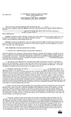 FHA Form 2291 Loan Contract and Trust Agreement