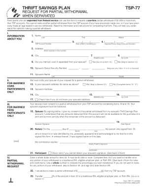 TSP-77 Request for Partial Withdrawal