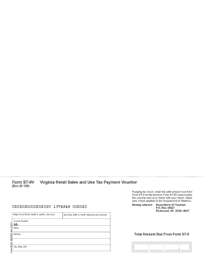 Virginia Retail Sales and Use Tax Payment Voucher