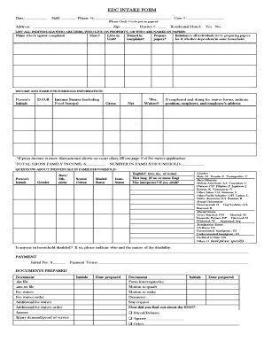 EDC Intake Form