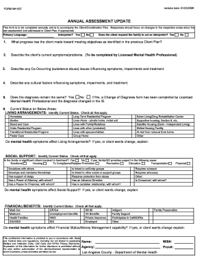 Annual Assessment Update Form