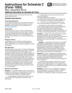 Schedule C Form 1065 Instructions