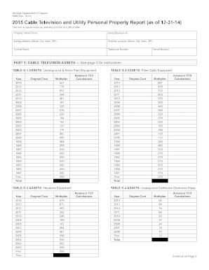 Michigan Cable Television and Utility Personal Property Report