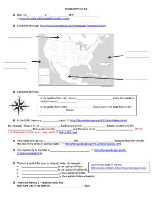 USA Geography Worksheet
