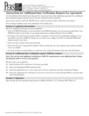 Additional Data Verification Request Fee Agreement