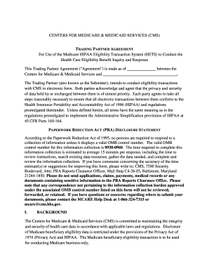 CMS Trading Partner Agreement for HETS