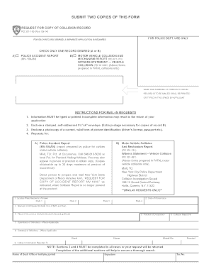 Request for Copy of Collision Record