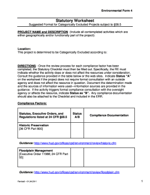 Environmental Form 4