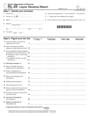 Illinois Liquor Revenue Return Form