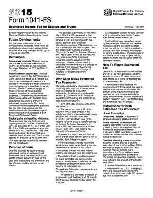Form 1041-ES Estimated Income Tax for Estates and Trusts