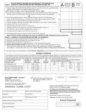 Virginia Estimated Income Tax Payment Vouchers