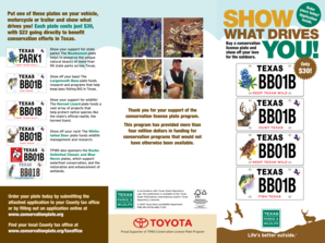 Texas Conservation License Plate Application