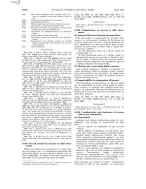 Internal Revenue Code Sections 6101-6117