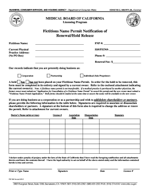 California Fictitious Name Permit Renewal