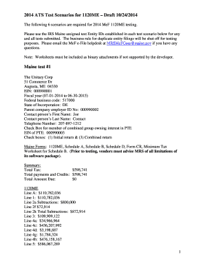 Maine Corporate Tax Form 1120ME