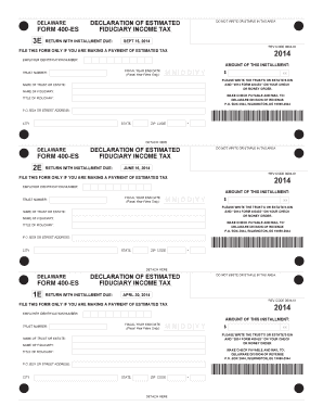 Delaware Fiduciary Income Tax Form 400-ES