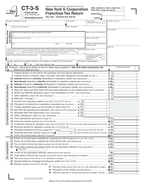 New York S Corporation Franchise Tax Return