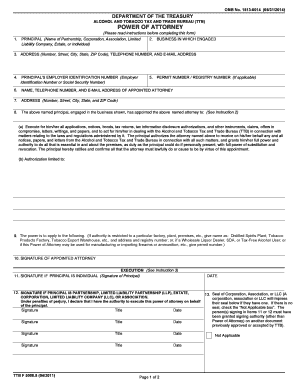 TTB Power of Attorney Form