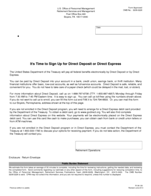 US Federal Direct Deposit Enrollment Form