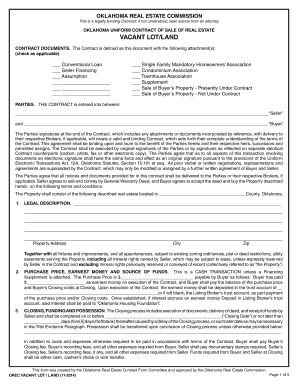 Oklahoma Uniform Contract of Sale of Real Estate