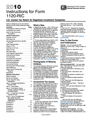 Instructions for Form 1120-RIC