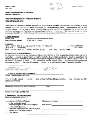 National Register of Historic Places Nomination Form