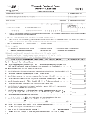 Wisconsin Form 4M Combined Group Member Data