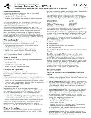 New York Sales Tax Certificate of Authority Application