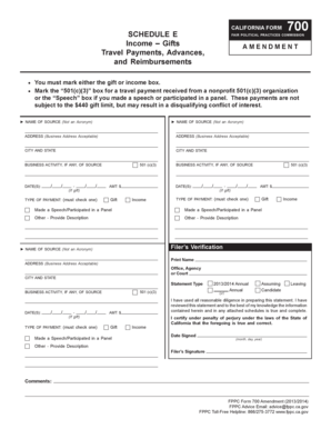 California Form 700 Amendment