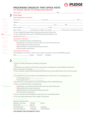 Prescribing Checklist for Female Patients of Childbearing Potential