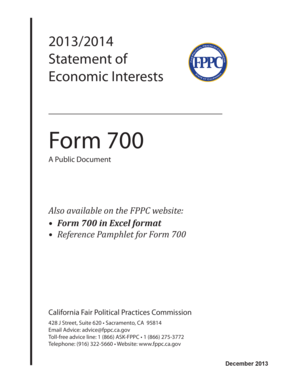 California Form 700 Statement of Economic Interests