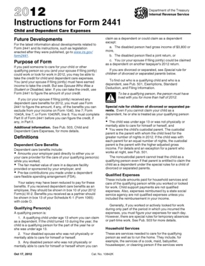 Instructions for Form 2441