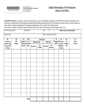 Colorado Severance Tax Schedule DR 0021PD