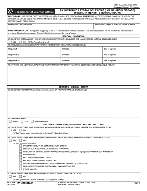 Amyotrophic Lateral Sclerosis Disability Benefits Questionnaire