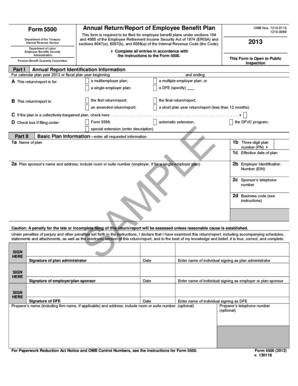 Form 5500 Annual Return/Report of Employee Benefit Plan
